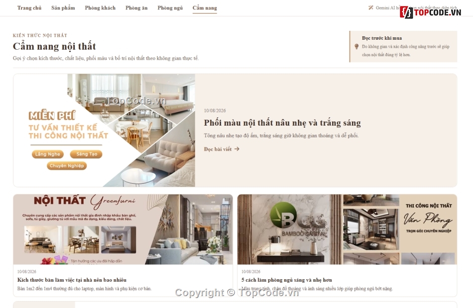 nội thất,website nội thất,bán website